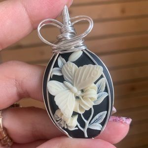 Butterfly Sterling Silver Cameo